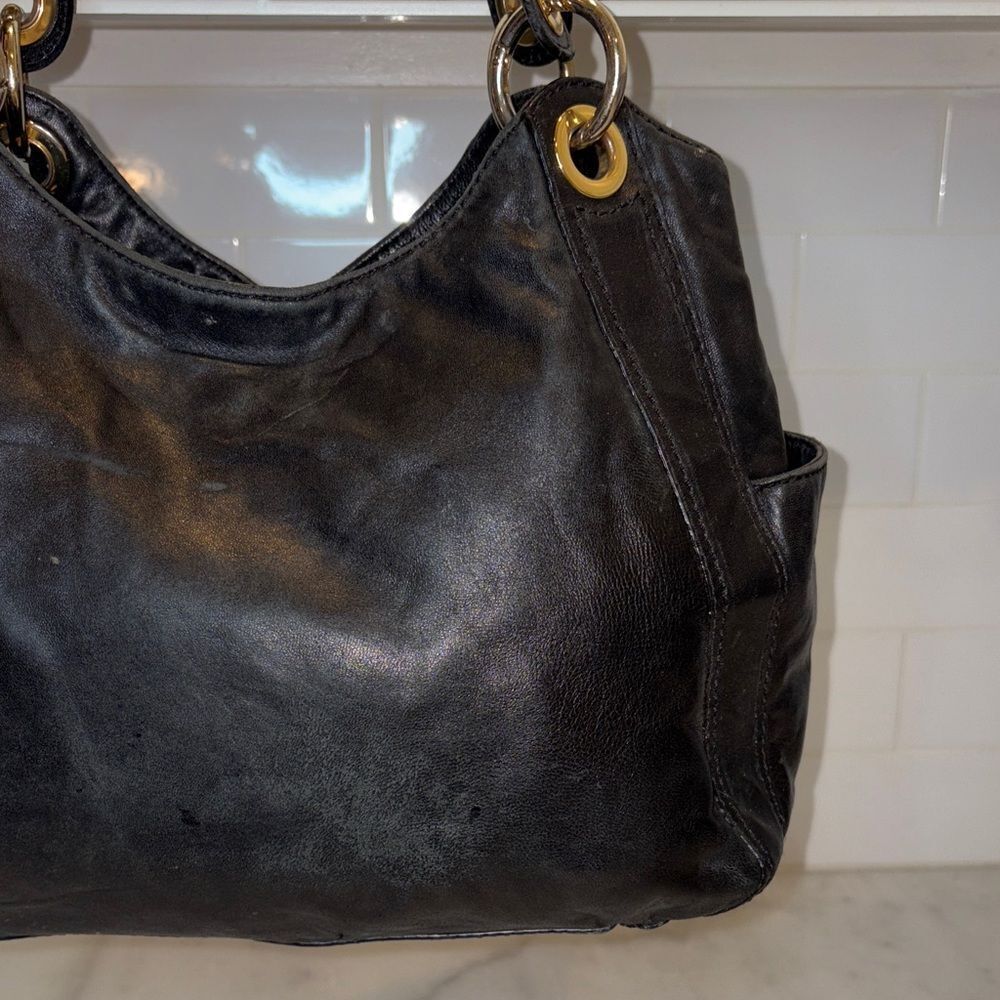 Michael Kors Bag Purse Handbag Leather Ludlow Drawstring Hobo Shoulder Bag - Picture 6 of 16